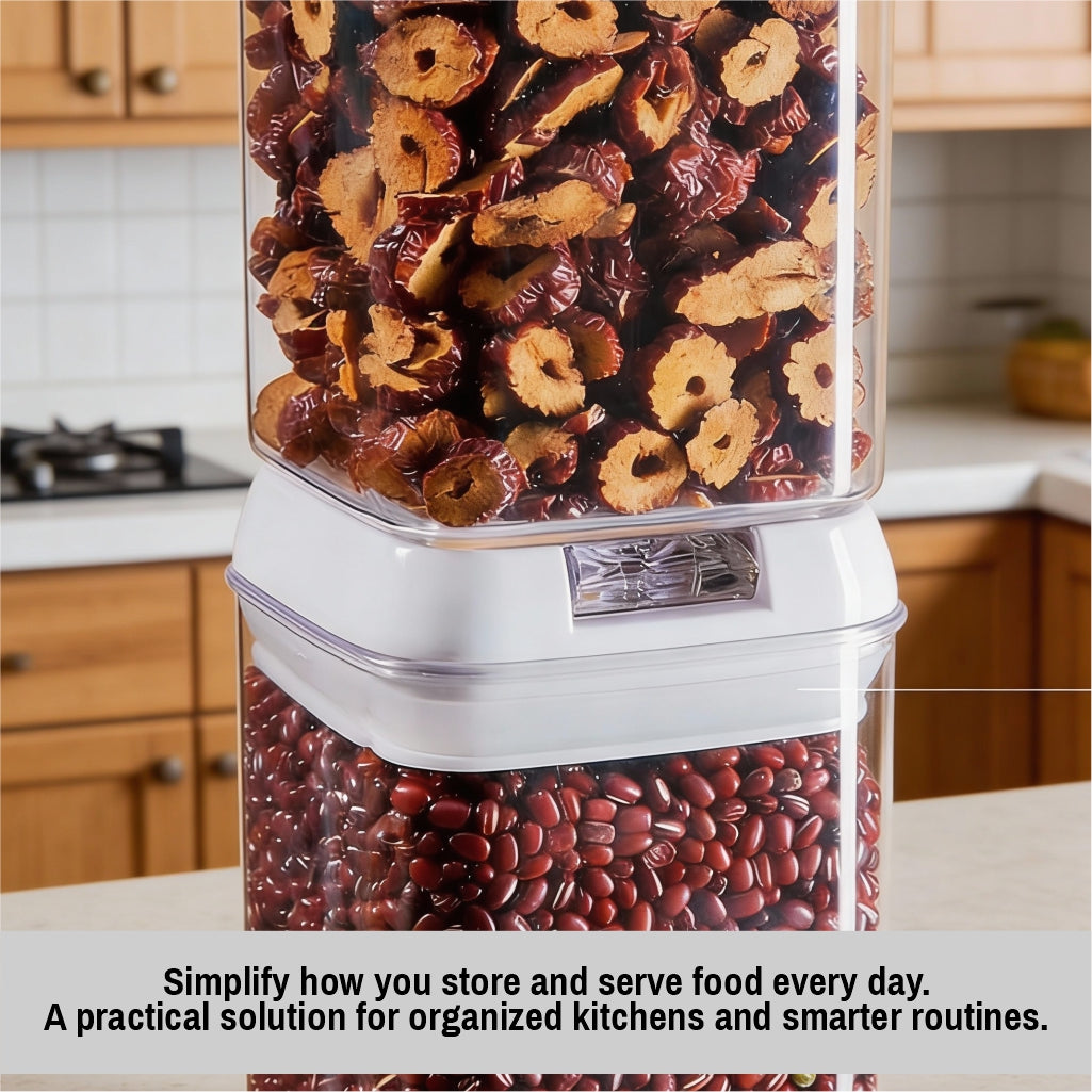 Airtight Food Storage Containers with Lids Set of 3 – BPA Free Plastic Kitchen Pantry Organizer